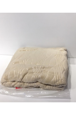 Padişah Desenli Bej Çift Kişilik Battaniye Bej