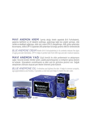 Maia MC Mavi Anemon Cilt Bakım Kremi 50 ML