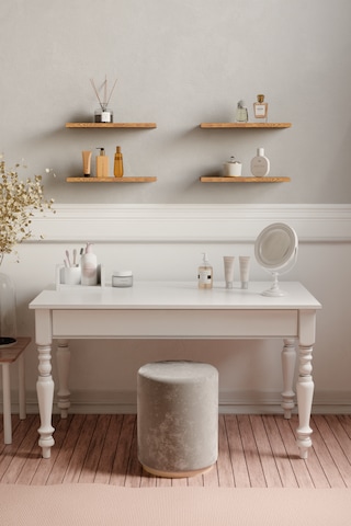 Yankı-BYEG 30 cm 4lü Safir Meşe Mdf Duvar Rafı Gizli Bağlantı Çiçeklik