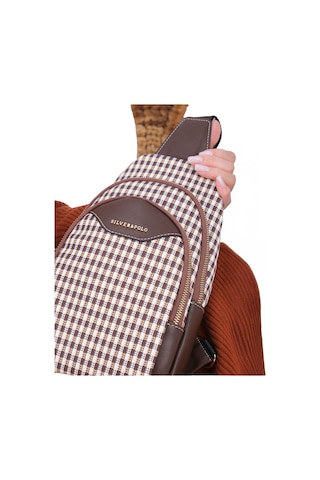 Portföy Çantası Kadın Silver Polo 959-48066 Sılver Polo Freebag M191 Kahve Sarı-mat Kahve Çok Renkli