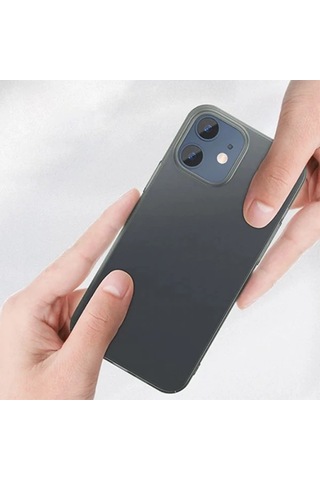 Baseus iPhone Uyumlu 12 Mini 5.4 Comfort İnce Şeffaf Kılıf Matte Pp Kılıf- 5775 Füme