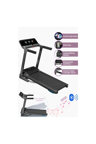 Relax Premium 14 Km Hız Bluetoothlu Uygulama Bağlantılı Katlanabilir Yürüme Ve Koşu Bandı 2.5 Hp Motor