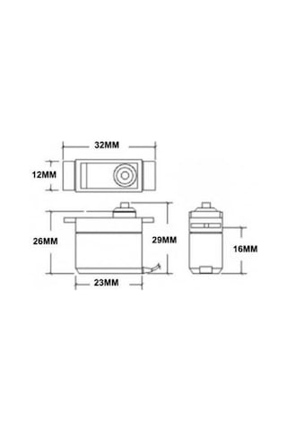 Robotiko-Servo Motor Sg90 180 Derece , Tower Pro Sg90 Rc Mini Servo Motor