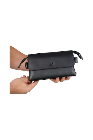Mft Leather Hakiki Deri Unisex El Çantası Boliva 9874 Napa Siyah
