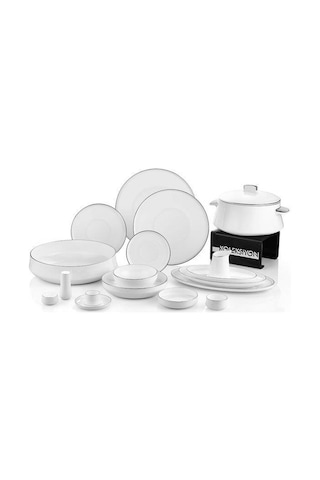 Koleksiyon Sufi   Yemek Takımı 132 Parça Platin
