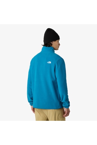 The North Face Glacier Fleece Erkek Mavi Dik Yaka Sweatshirt Mavi