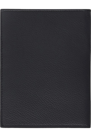 Montroi Grain Leather Passport Cover Avrupa El Işçiliği İle Lüks Seyahat Aksesuarı Cüzdan Siyah