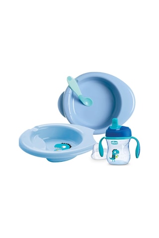Chicco 4 Parça Beslenme Seti +6 Ay - Erkek Çok Renkli