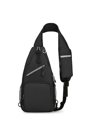 Maiyame Erkek Ve Kadınlar İçin Dayanıklı, Su Geçirmez Sırt Çantası - Geniş Depolama Alanlı Spor Çapraz Askılı Çanta Siyah