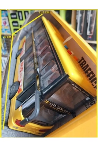 Sesli Oyuncak Okul Otobüs Işıklı Kırılmaz Çocuk Servis Çift Katlı