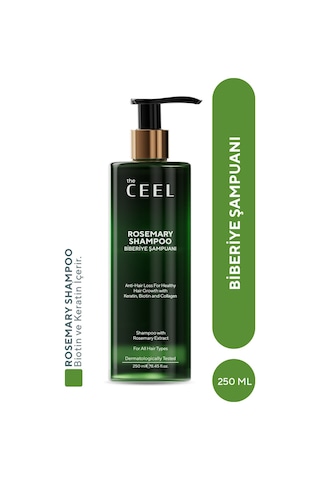 The Ceel Biberiye Şampuanı Dökülme Karşıtı ve Hızlı Uzamaya Yardımcı Keratin, Biotin ve Kolajen Özlü 250 ml