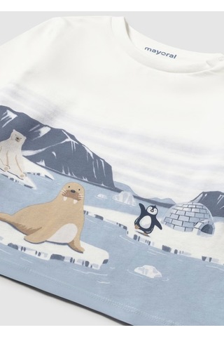 Mayoral Erkek Bebek T-shirt 2068 Ekru
