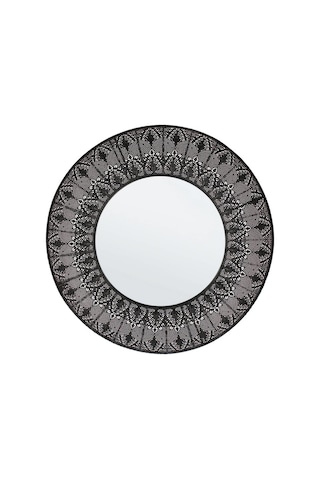 Larjam Motifli Duvar Aynası Siyah Ç 70cm Siyah