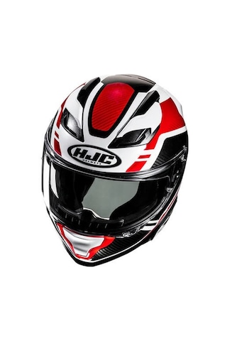 Hjc F71 Tozz Mc1 Kapalı Motosiklet Kaskı Beyaz - Kırmızı - Siyah