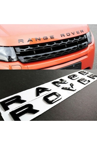 Autogp Lr Range Rover Kaput Veya Bagaj Yazısı Arması Harfleri Siyah 01 Etiket