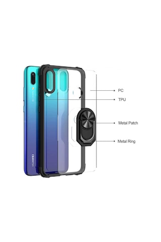 Huawei Y6 2019 Kılıf Zore Mola Kapak Siyah