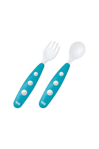 Nuk Mini Çatal Kaşık Seti 255047 Mavi Mavi