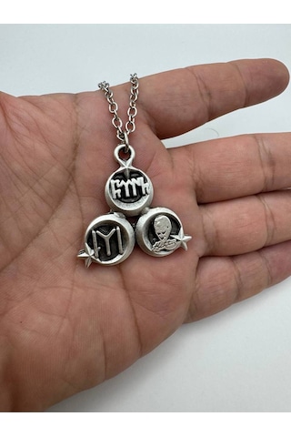 İyi Kayı Boyu Türk Ve Atatürk Simgeli 3 Lü Kolye Özel Tasarım Unisex Anlamlı Kolye Set Çok renkli