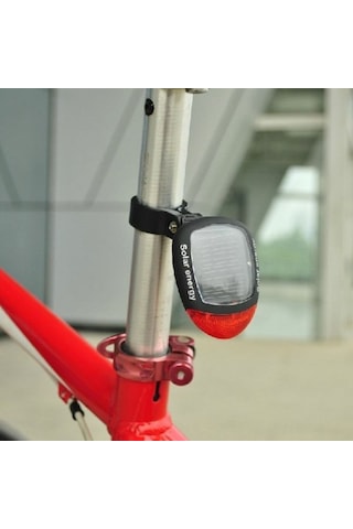 Sıladanal Led Güneş Enerjisi İle Şarj Edilebilir Bisiklet Kuyruk Lambası Solar Bisiklet Lambası Siyah