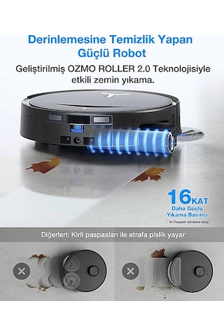Ecovacs T80S Omni Robot Süpürge + Mop Siyah