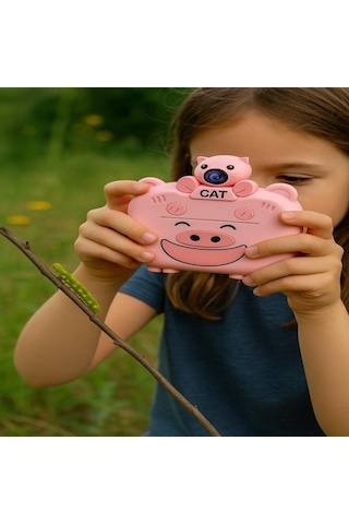 Kameralı Fotoğraf Yazıcısı Pembe Renk Diğer