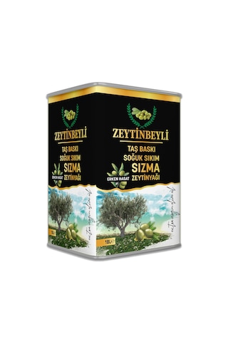 Zeytinbeyli Taşbaskı 18 Lt Natürel Sızma Soğuk Sıkım Zeytinyağı