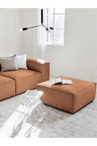 Mode Soft Puf 33 Numara Tarçın Keten Kumaş Dairenize Teslim