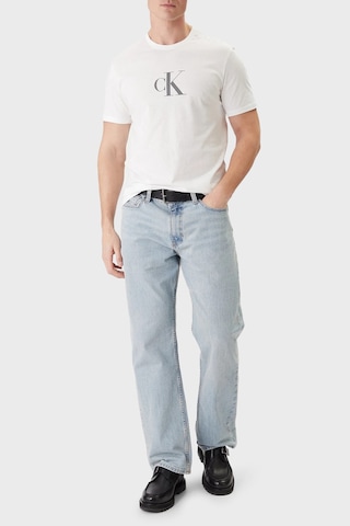 Calvin Klein Erkek T Shirt Lv04rf853g Yaf Beyaz Beyaz