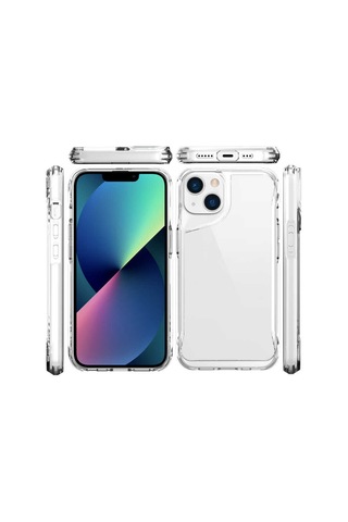 Apple Uyumlu iPhone 14 Plus Kılıf Case, Transparent Smooth Hard Protective Cover