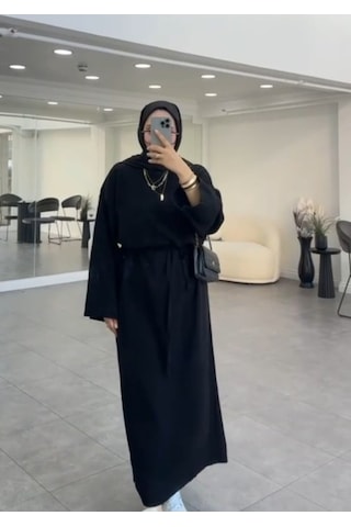 Bomii Volanlı Elbise Siyah - 936984057 Siyah