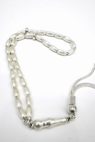 Omar Silver El İşi Telkari Gümüş Tesbih Oval Arpa Çizgili 21.00 G