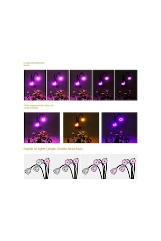 Usb Led Büyümek Işık 2835 Braketi Ile Tam Spektrum 5 V Kapalı Bitki Çiçek Fidesi Veg Çadır Su Geçirmez Phyto Lamba 2 Heads