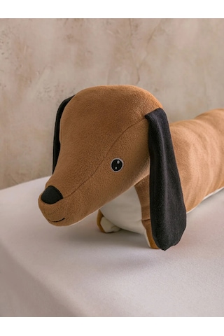 Kahverengi Köpek Figürlü Pelüş Bebek Kırlent
