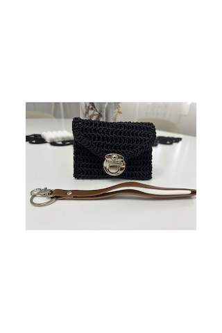 Store Örme Mini Cüzdan Siyah