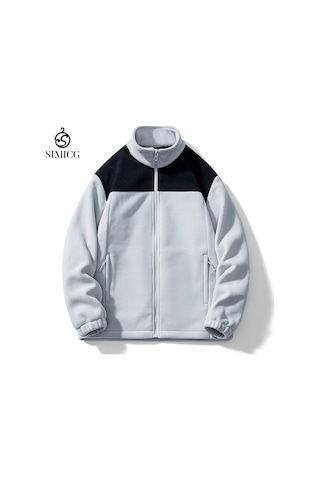 Açık Hava Polar Rüzgar Geçirmez Ve Sıcak Erkek Ceketi Gri