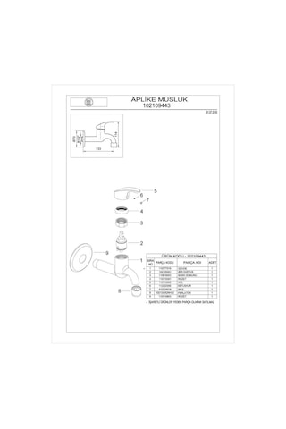 Ar Riva Aplike Mix Musluk 102109443 5 Yıl Eca Garantisi Krom