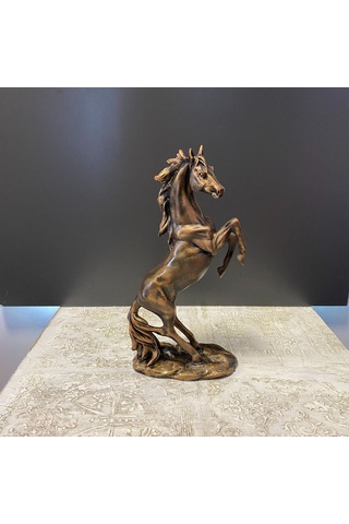 Bronz Şahlanan At Heykel Biblo