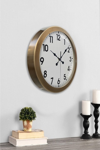 36 Cm Eskitme Metal Standart Duvar Saati