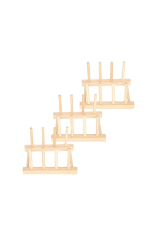 Lemestar Ahşap Katlanabilir Tabak, Kitap Ve Gereç Depolama Rafı - 3 Adet 130106a - Mutfak Ve Ofis Organizerı Diğer