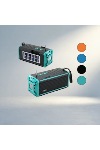Bluetooth Fm Radyo Ve Mp3 Çalar Solar Panel Fenerli Usb Şarjlı