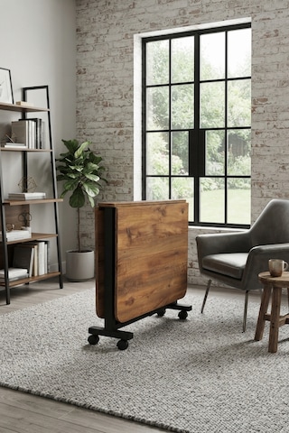 Çok Amaçlı Açılır Katlanır Ahşap Kelebek Masa Kahverengi 60x120