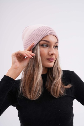 Peluş Ponponlu Bere Pudra