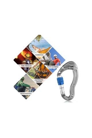 Geeksen Lixada Havacılık Alüminyum Çelik Kilit - Tırmanma, Kampçılık Ve Güvenlik İçin Dayanıklı D Karabina Çok Renkli