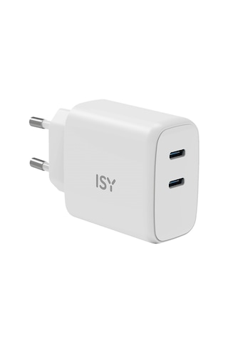 ISY IWC-0004 45 W 2XUSB C WT Güç Adaptörü Beyaz