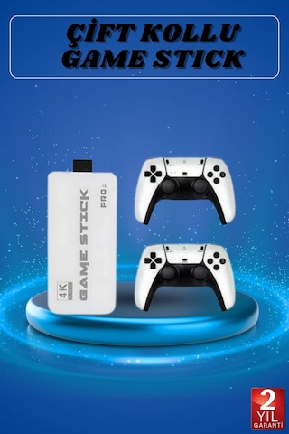 Game Stick 4k Retro Çift Kollu i Oyunlari +20000 Oyunlu Konsol Nostalji