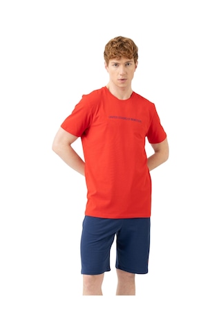 United Colors of Benetton Erkek T-shirt Ben.m21137 Kırmızı