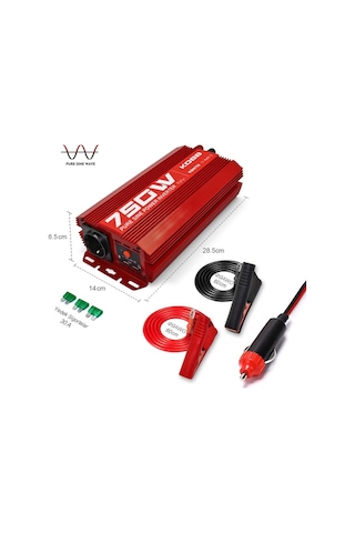 Kobb Kbn750 12V-220V 750Watt Tam Sinüs Dönüştürücü İnvertör