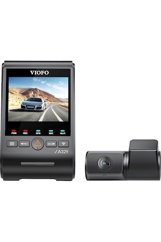 Viofo A329 2 Kameralı Ön+arka 4k+2k Hdr Sony Starvis 2 Sensörlü Wi-fi 6 Ssd Destekli Gps'li Araç Kamerası