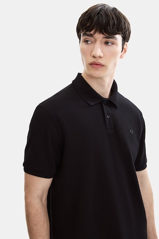 Backandbond Siyah Regular Fit Örme Polo Yaka Tişört