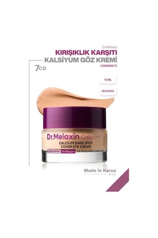 Dr. Melaxin Kalsiyum İçerikli Renkli Koyu Leke Karşıtı Göz Altı Kremi 15 ML